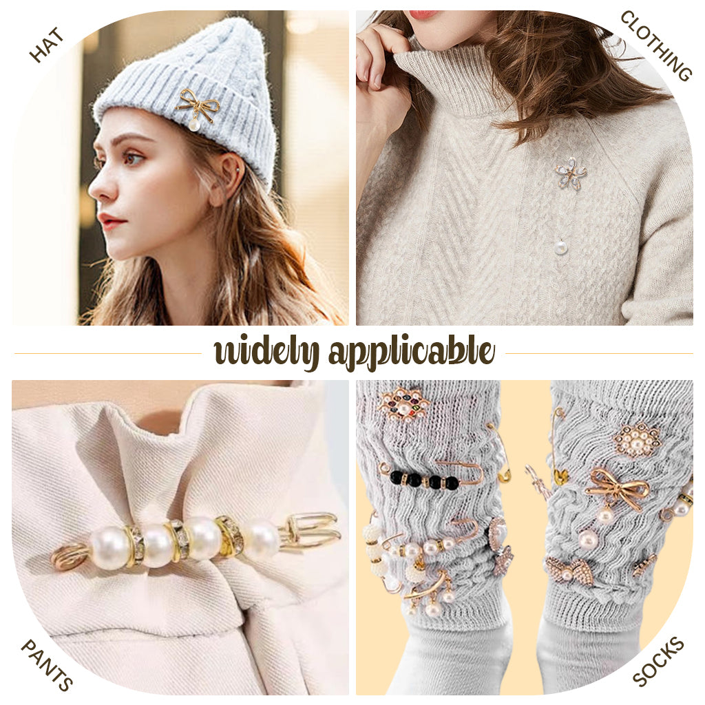 MAYCREATE 55Pcs Pearl Pin Brooches Safety Pins Shawl Pins Fashion Rhinestone Alloy Pin Brooches Hat Charms DIY Leg Warmer Charms Multi Purpose Decorative Pin Brooches MAYCREATE 55Pcs Pearl Pin Brooches Safety Pins Shawl Pins Fashion Rhinestone Alloy Pin Brooches Hat Charms DIY Leg Warmer Charms Multi Purpose Decorative Pin Brooches